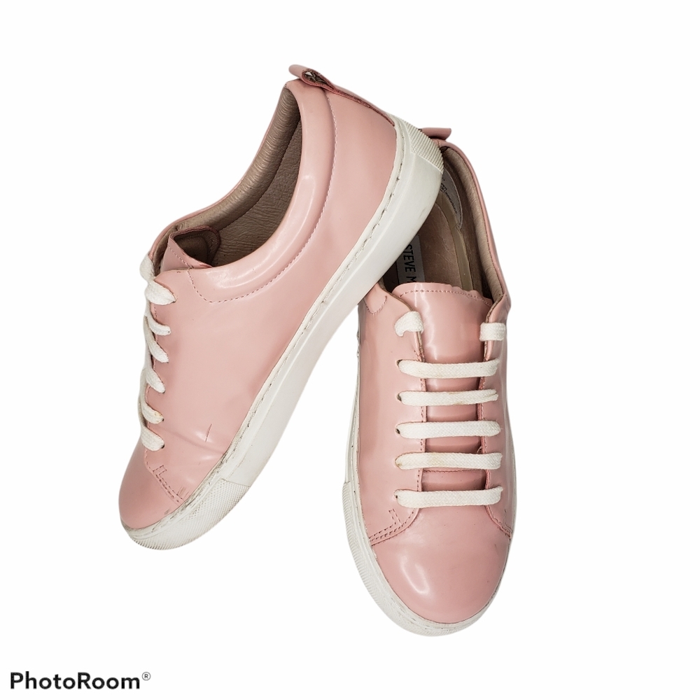 Steve Madden Tacyy Sneaker Pink Patent Leather Size 6M
